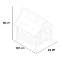 Cuccia cani in legno casetta da esterno taglia media 85x101x85 Linus Catalogo