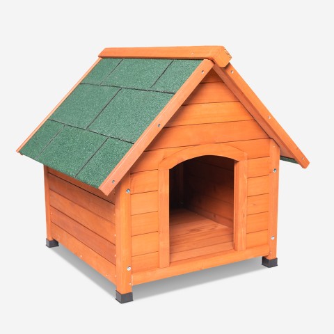 Niche extérieure en bois pour chiens de taille moyenne 85x101x85 Linus Promotion