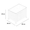 Cuccia da esterno giardino in legno cani taglia media 85x60x60 Kody Stock