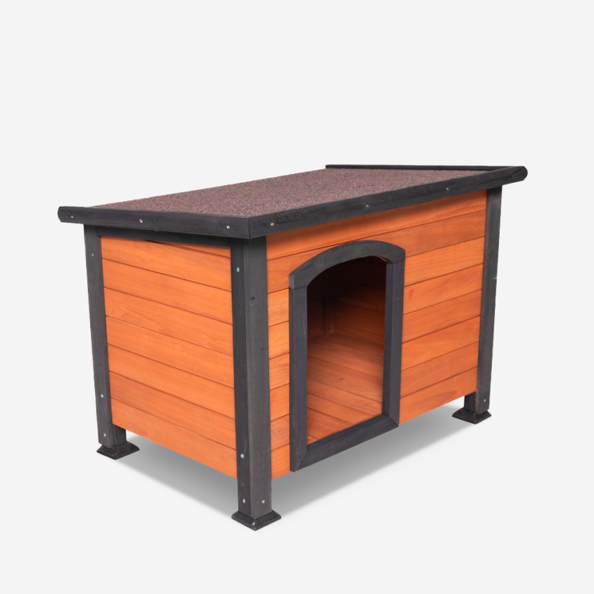 Cuccia per cani da esterno in legno taglia grande 116x84x84 Nicky Promozione Cuccia per cani da esterno in legno taglia grande 116x84x84 Nicky Promozione