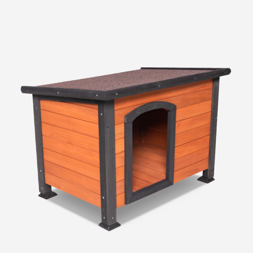 Cuccia da esterno casetta in legno 127x95x95 cani taglia gigante Nebbia Promozione Cuccia da esterno casetta in legno 127x95x95 cani taglia gigante Nebbia Promozione