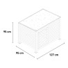 Cuccia da esterno casetta in legno 127x95x95 cani taglia gigante Nebbia Stock