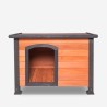Cuccia da esterno casetta in legno 127x95x95 cani taglia gigante Nebbia Saldi