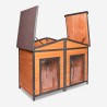 Niche en bois pour chiens taille moyenne 150x79x110 deux entrées Oscar Offre