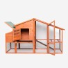 Pollaio galline legno prefabbricato giardino conigliera 198x75x116 Ciky Saldi