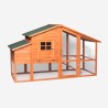 Pollaio galline legno prefabbricato giardino conigliera 198x75x116 Ciky Vendita