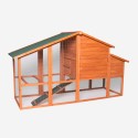 Pollaio galline legno prefabbricato giardino conigliera 198x75x116 Ciky Catalogo