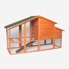 Pollaio galline legno prefabbricato giardino conigliera 198x75x116 Ciky Catalogo