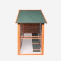 Pollaio galline legno prefabbricato giardino conigliera 198x75x116 Ciky Stock