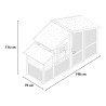 Pollaio galline legno prefabbricato giardino conigliera 198x75x116 Ciky Modello