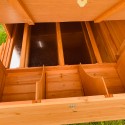 Großer erhöhter Gartenhühnerstall aus Holzgeflecht Brutbereich 370x174x172 Hegg Auswahl
