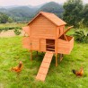 Pollaio casetta galline rialzato legno giardino conigliera 370x174x172 Hegg Vendita