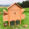 Pollaio casetta galline rialzato legno giardino conigliera 370x174x172 Hegg Offerta