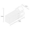 Pollaio casetta galline rialzato legno giardino conigliera 370x174x172 Hegg Modello