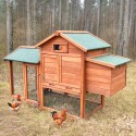 Pollaio in legno per galline conigliera da giardino esterno 152x62x92 Marf Vendita