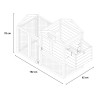 Pollaio in legno per galline conigliera da giardino esterno 152x62x92 Marf Saldi