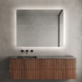 Specchio bagno rettangolare 60x80cm retroilluminato luci led Strokkur M Promozione