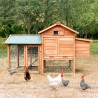 Pollaio in legno per galline conigliera da giardino esterno 152x62x92 Marf Promozione