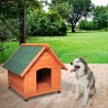 Hundehütte für draußen mittelgroßes Holz 96x112x102 Laika Verkauf