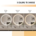 Specchio per bagno con luci led rotondo 80cm retroilluminato Rotorua XL Saldi