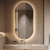 Specchio da bagno led ovale 50x100cm design retroilluminato Konughs L Promozione