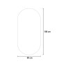 Specchio da bagno led ovale 50x100cm design retroilluminato Konughs L Sconti