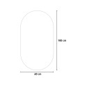Specchio ovale bagno retroilluminato led 60x100cm moderno Konughs XL Sconti