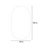 Specchio ovale bagno retroilluminato led 60x100cm moderno Konughs XL Sconti