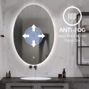 Specchio da bagno ovale moderno led 50x70cm retroilluminato Sodin M Offerta