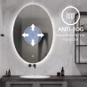 Specchio da bagno ovale moderno led 50x70cm retroilluminato Sodin M Offerta