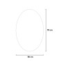 Specchio da bagno ovale moderno led 50x70cm retroilluminato Sodin M Sconti
