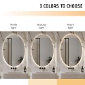 Specchio da bagno ovale moderno led 50x70cm retroilluminato Sodin M Saldi