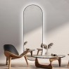 Miroir ovale mural séjour 65x170cm rétroéclairé cadre Reyk Réductions