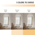 Miroir ovale mural séjour 65x170cm rétroéclairé cadre Reyk Remises