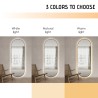 Miroir ovale mural séjour 65x170cm rétroéclairé cadre Reyk Remises