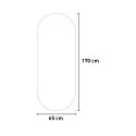 Ovaler Wandspiegel Wohnzimmer 65x170cm beleuchteter Rahmen Reyk Katalog