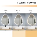 Miroir salle de bain rétroéclairé led design en goutte 70x90cm Vmidur XL Réductions