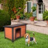 Cuccia esterna per cani taglia medio grande in legno 104x69x70 Lessie Vendita