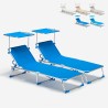 2 Lettini spiaggia mare pieghevoli con tettuccio brandina California Promozione