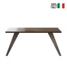 Tavolo da pranzo cucina design moderno 180x90cm gambe in ferro Eagan Sconti