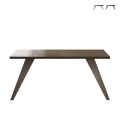 Tavolo da pranzo cucina design moderno 180x90cm gambe in ferro Eagan Promozione