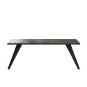 Tavolo da pranzo in legno 210x90cm moderno cucina gambe in ferro Anuk Stock
