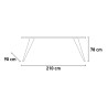 Tavolo da pranzo in legno 210x90cm moderno cucina gambe in ferro Anuk Modello