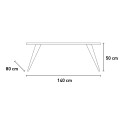 Tavolino salotto design moderno 140x80cm da caffè soggiorno Calera Offerta