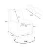 Fauteuil relax inclinable  avec rotation 360 et repose-pieds Anita 