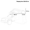 Tenda da tetto per auto campeggio 140x240cm 3 posti Nightroof M Stock
