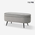 Pouf contenitore poggiapiedi in velluto panca ingresso design Renoir Vendita