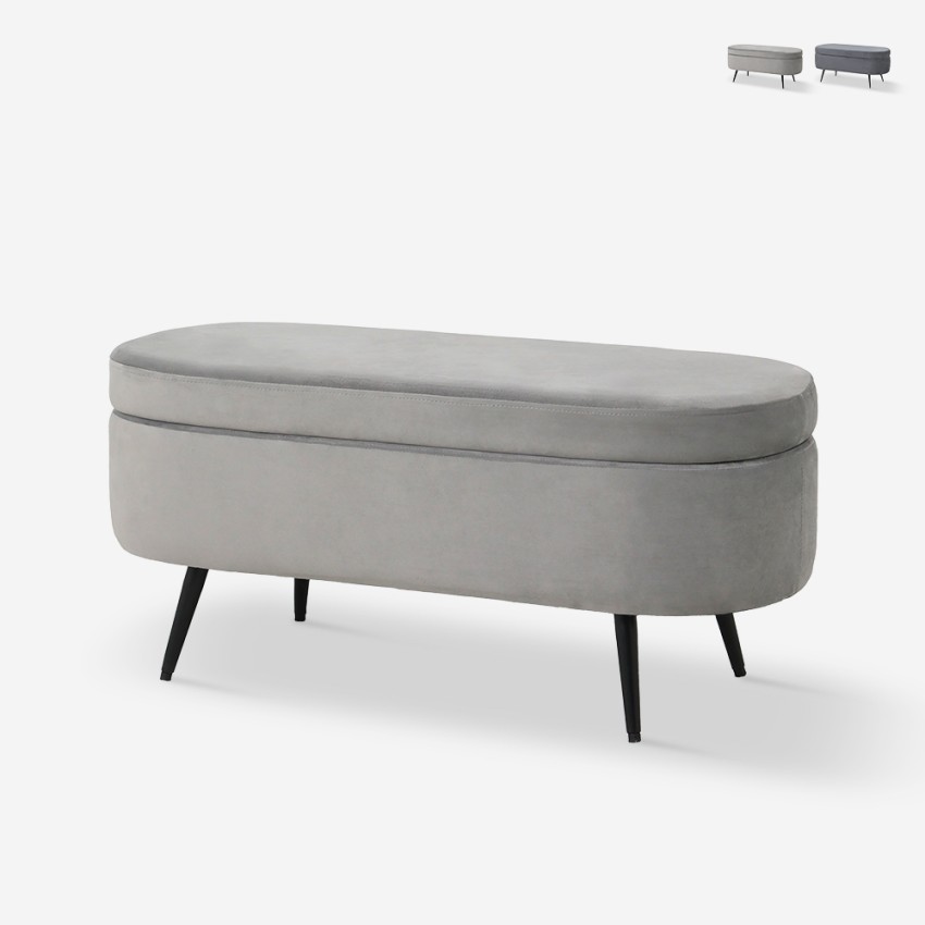 Banc d'entrée pouf repose-pieds en velours design Renoir Vente Banc d'entrée pouf repose-pieds en velours design Renoir Vente