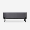 Pouf Fussbank Sitzbank Eingangsbereich Design aus grauem Samtstoff Monet Katalog
