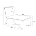 Poltrona chaise lounge design moderno minimalista in velluto Dumas Misure